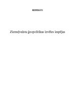 Referāts 'Ziemeļvalstu nākotnes izvēles iespējas', 1.