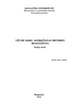 Referāts 'Lēmumu koku apgriešanas algoritma realizācija', 1.