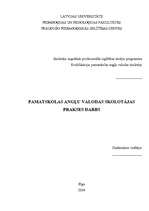 Prakses atskaite 'Pedagoģiskā prakse angļu valodā', 1.