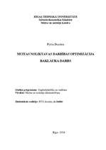 Diplomdarbs 'Muitas noliktavas darbības optimizācija', 1.