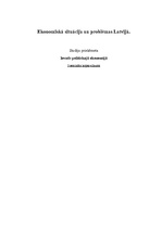 Konspekts 'Ekonomiskā situācija un problēmas Latvijā', 1.