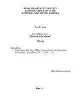 Konspekts 'Masu komunikācija: jēdziens, pirmsākumi un attīstība', 1.