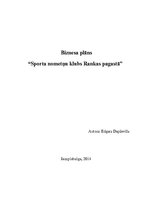 Biznesa plāns 'Sporta nometņu klubs Rankas pagastā', 1.