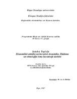 Konspekts 'Ekonomiskā attīstība un inovatīvā ekonomika. Zināšanu un tehnoloģiju loma inovat', 1.