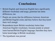 Referāts 'Differences between British and American English', 12.