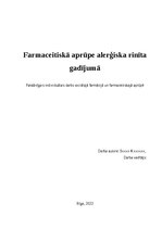 Referāts 'Farmaceitiskā aprūpe alerģiska rinīta gadījumā', 1.