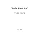 Prakses atskaite 'Prakse viesnīcā "Islande Hotel"', 1.
