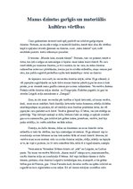 Eseja 'Manas dzintas garīgās un materiālās kultūras vērtības', 1.