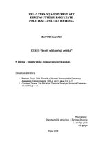 Konspekts 'Demokrātisko režīmu salīdzinošā analīze', 1.