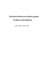Konspekts 'Pacientu drošības un veselības aprūpes kvalitātes nodrošināšana', 1.