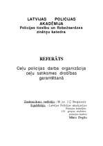 Referāts 'Ceļu policijas darba organizācija ceļu satiksmes drošības garantēšanā', 1.