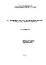 Diplomdarbs 'SIA „Vidzeme 90” finanšu analīze – komercdarbības stabilizācijas plānošanas pama', 1.