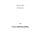 Referāts 'Cenu veidošanas politika', 1.
