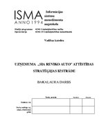 Diplomdarbs 'Разработка стратегии развития бизнеса для предприятия ООО "Reviko Auto"', 1.