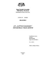 Referāts 'AS "Latvijas Balzams" tirgzinības vides izpēte', 1.