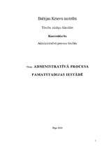 Referāts 'Administratīvā procesa pamatstadijas iestādē', 1.