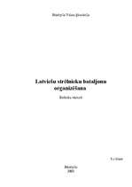 Konspekts 'Latviešu strēlnieku bataljonu organizēšana', 1.