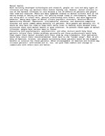 Eseja 'The Study of Mental Health', 1.