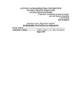 Referāts 'Kurzemes plānošanas reģions', 1.