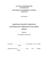 Referāts 'Efektīvas uz klientu orientētas komunikācijas uzņēmumā socioloģiskie aspekti', 1.