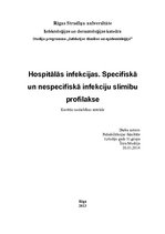 Referāts 'Hospitālās infekcijas. Specifiskā un nespecifiskā infekciju slimību profilakse', 1.