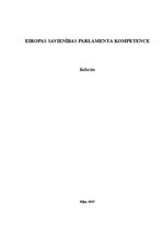 Referāts 'Eiropas Parlamenta kompetence', 1.