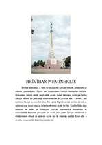 Referāts 'Brīvības piemineklis', 1.