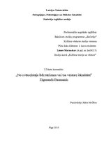 Referāts '"No svētceļotāja līdz tūristam vai īsa vēsture identitātē" Zigmunds Baumanis', 1.