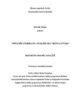 Konspekts 'Finanšu pārskatu analīze SIA "Bite Latvija"', 1.