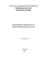 Konspekts 'Mājsaimniecību uzkrājumi un to raksturojošie rādītāji Latvijā', 1.