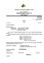 Paraugs 'Akts par noliktavā esošo pārtikas produktu norakstīšanu', 1.