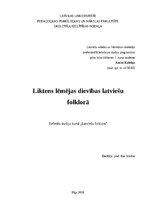 Referāts 'Liktens lēmējas dievības latviešu folklorā', 1.