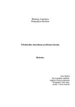 Referāts 'Cilvēktiesību īstenošanas problēmas Latvijā', 1.