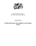 Konspekts 'Statiski nenoteicama rāmja aprēķins ar pārvietojumu metodi', 1.