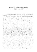 Eseja 'Ziņojums par Daces Rukšānes romānu “Kāpēc tu raudāji?”', 1.