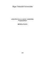 Biznesa plāns 'Apdrošināšanas akciju sabiedrība "Vazzanna"', 1.