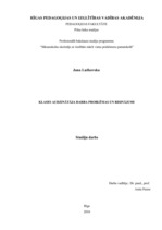 Referāts 'Klases audzinātāja darba problēmas un risinājumi', 1.