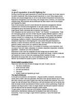 Konspekts 'Winning Reputations', 1.