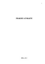 Prakses atskaite 'SIA "X" prakses atskaite', 1.