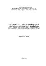 Diplomdarbs '5-6 gadus vecu bērnu saskarsmes grūtības pirmsskolas izglītības iestādē un to ma', 1.