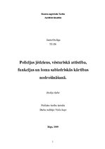 Diplomdarbs 'Policijas jēdziens, vēsturiskā attīstība, funkcijas un loma sabiedriskās kārtība', 1.