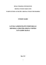 Referāts 'Latvijas administratīvi teritoriālās reformas atbilstība Eiropas vietējo pašvald', 1.