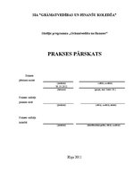 Prakses atskaite 'Prakses pārskats grāmatvedībā', 1.