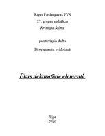 Konspekts 'Ēkas dekoratīvie būvelementi', 1.