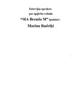 Referāts 'Intervija ar uzņēmuma īpašnieku', 1.
