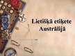 Prezentācija 'Lietišķā etiķete Austrālijā', 1.
