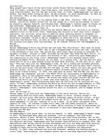 Eseja 'Ernest Hemmingway: Who is is what he has done!', 1.