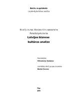 Referāts 'Latvijas biznesa kultūras analīze', 1.
