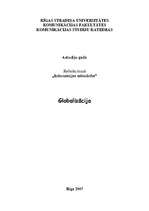 Referāts 'Globalizācija', 1.