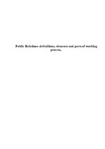 Eseja 'Public Relations - Definitions, Elements and Parts of Working Process', 1.